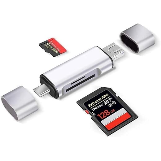 Conquer Metal Body 3-in-1 USB Card Reader