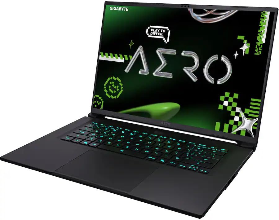 Image of GIGABYTE AERO X16 Gaming Laptop, 16 inch 165Hz WQXGA IPS Display, AMD Ryzen Al 7 350 8-Core, NVIDIA GeForce RTX 5060, 32GB DDR5 8TB SSD, RGB Backlit Keyboard, Wi-Fi 6E, 1080p + IR Camera, Win11 Pro