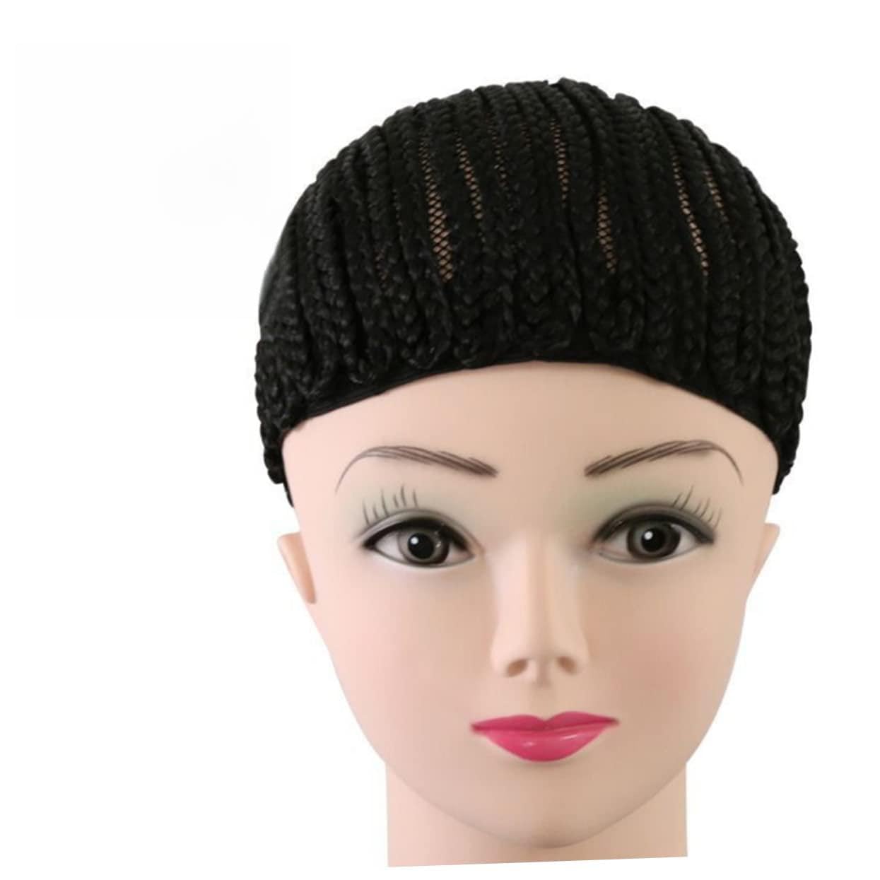 FOMIYES Elastic Cornrow Braids Wig Cap for Making Wigs Mesh Hair Cap for Thick Hair