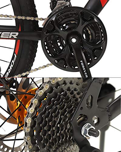 WLWLEO Mens Mountain Bike 26-Zoll-Hardtail Mountainbike mit Federgabel Bequeme Sitz Stoßdämpfende-Fahrrad für Erwachsene Teens,B,26" 21 Speed – Bild 7