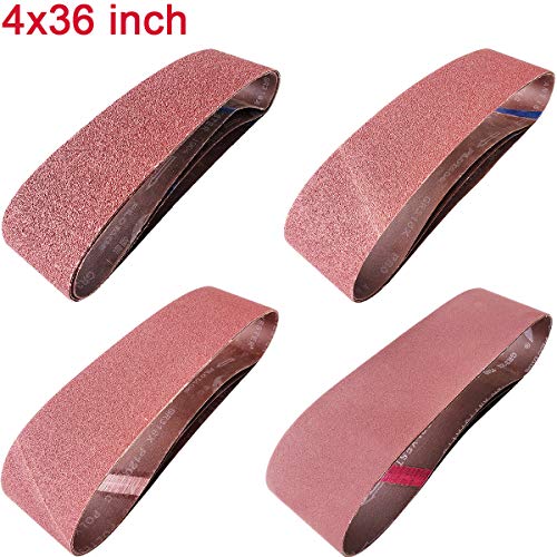 Sackorange 12 PCS 4 inch x 36 inch Abrasive Sanding Belts - 3