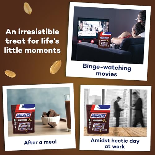 Image of Snickers Miniatures Peanut Filled Chocolate, 510Gram (170Gm X 3 Pack)