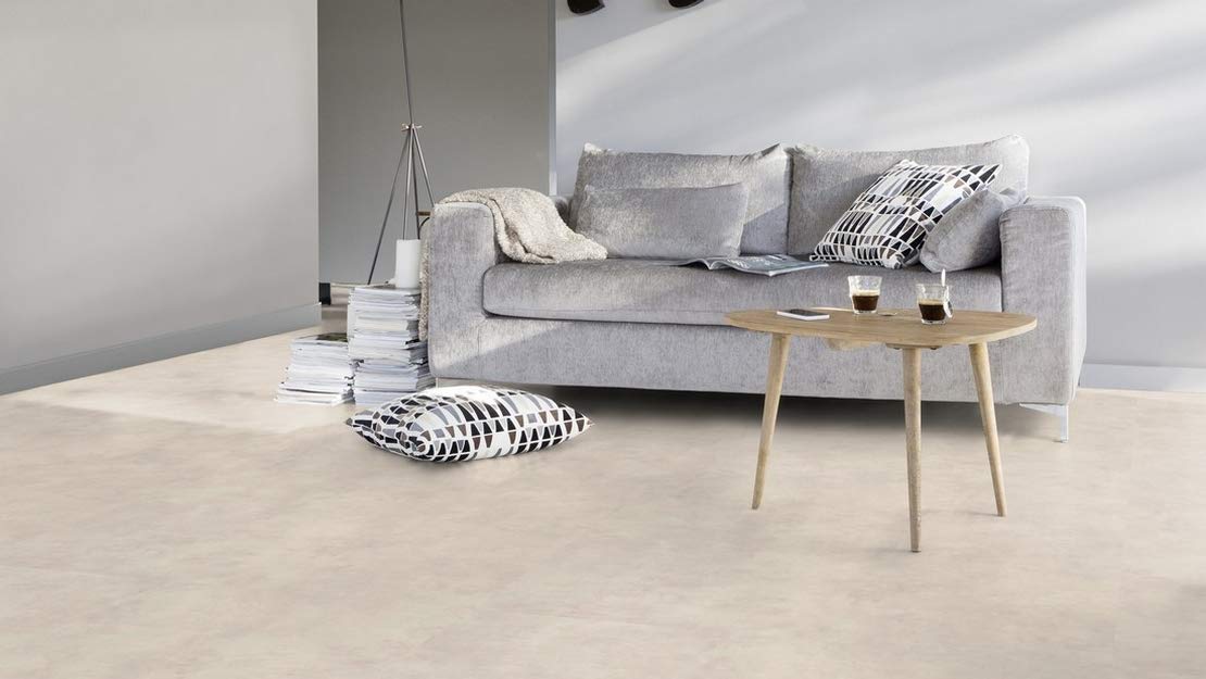 MadeInNature Suelo de PVC/Alfombra de interior/suelo de vinilo antideslizante/Pequeñas y Grandes Dimensiones. (Madras White, 1 x 2,5 m)