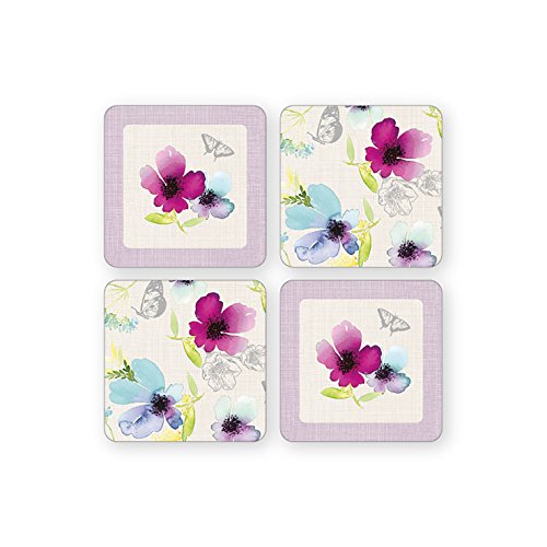 Cooksmart Chatsworth Floral Set of 4 Coasters