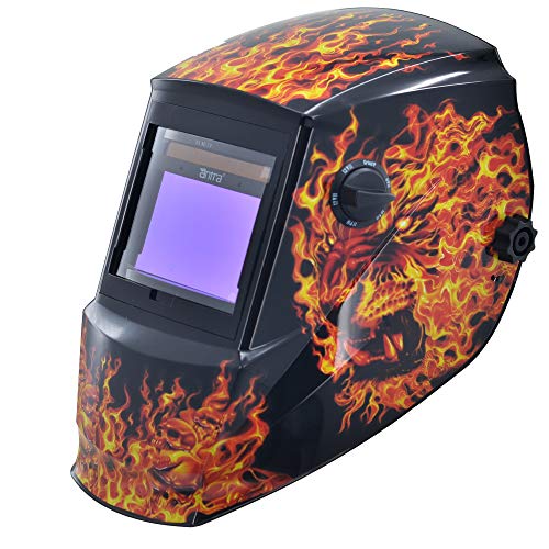 Antra True Color Wide Shade Range 4/5-13 Auto Darkening Welding Helmet w/Solar AH6-660-6104 Large Viewing 3.86X2.50' for TIG MIG/MAG MMA Plasma Grinding, 6+1 Extra Lens Covers