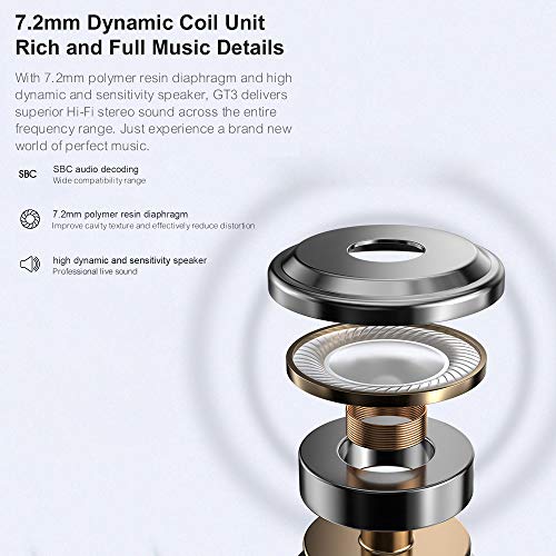 GT3 BT 5.0 fone de ouvido DSP Smart Touch Control fone de ouvido à prova d'água para esporte/veícul