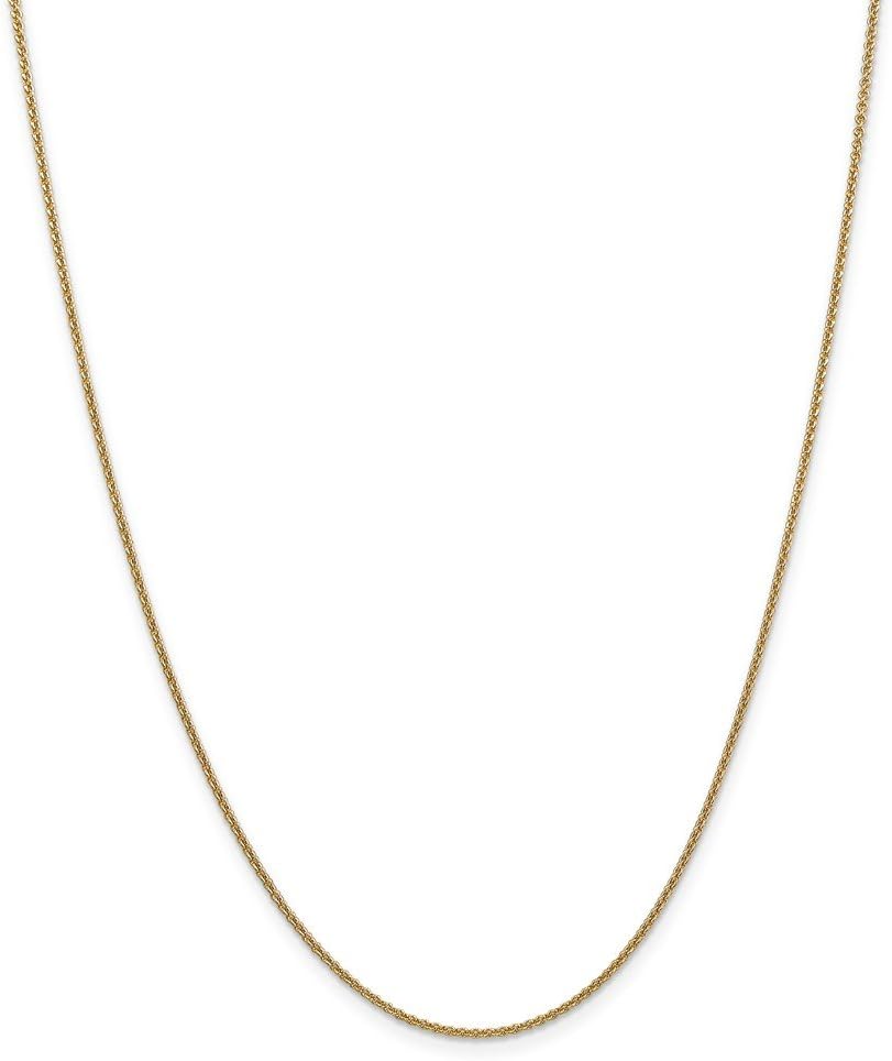Real 14kt Yellow Gold 1.4mm Cable Chain Anklet; 9 inch; Lobster Clasp