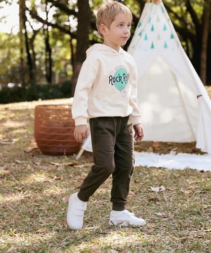 Image of GFQLONG Toddler Boys 2 Pack Cotton Active Jogger Sweatpants,Kids Casual Athletic Solid Pocket Pull On Pants