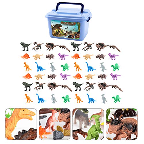 Toyvian Brinquedos de 40 PeÃ§as de Dinossauro Com Estatuetas de Dinossauros Realistas Sortidas Com C