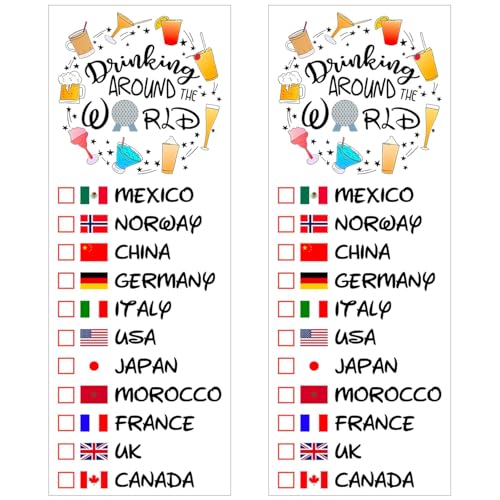 Drinking Around The World - Pack Of 2 Temporary Tattoo