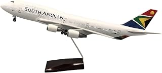 Replica Aircraft Models 1/150 Diecast Model Collectible Aircraft 47cm South African Airways for Boeing 747 Scale Passenger Plane Miniature Airplane Model(with Light)