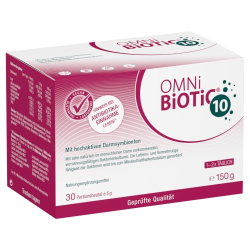 OMNi BioTiC 10 | Antibiotik? Obnoviti crijevnu floru | Preporuča se od prvog dana antibiotske terapije | prah | Za svakodnevnu upotrebu | S inulinom | Vegan | Bez glutena | 30 porcija