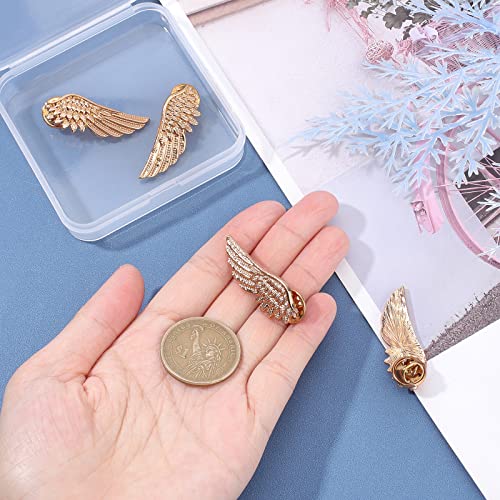 Image of CHGCRAFT Angel Wings Brooches Pin Wing Alloy Brooches for Suit Shirt Collar Lapel Pins Sweater Shawl Coat Breastpin Accessories for Wedding Party Jewelry