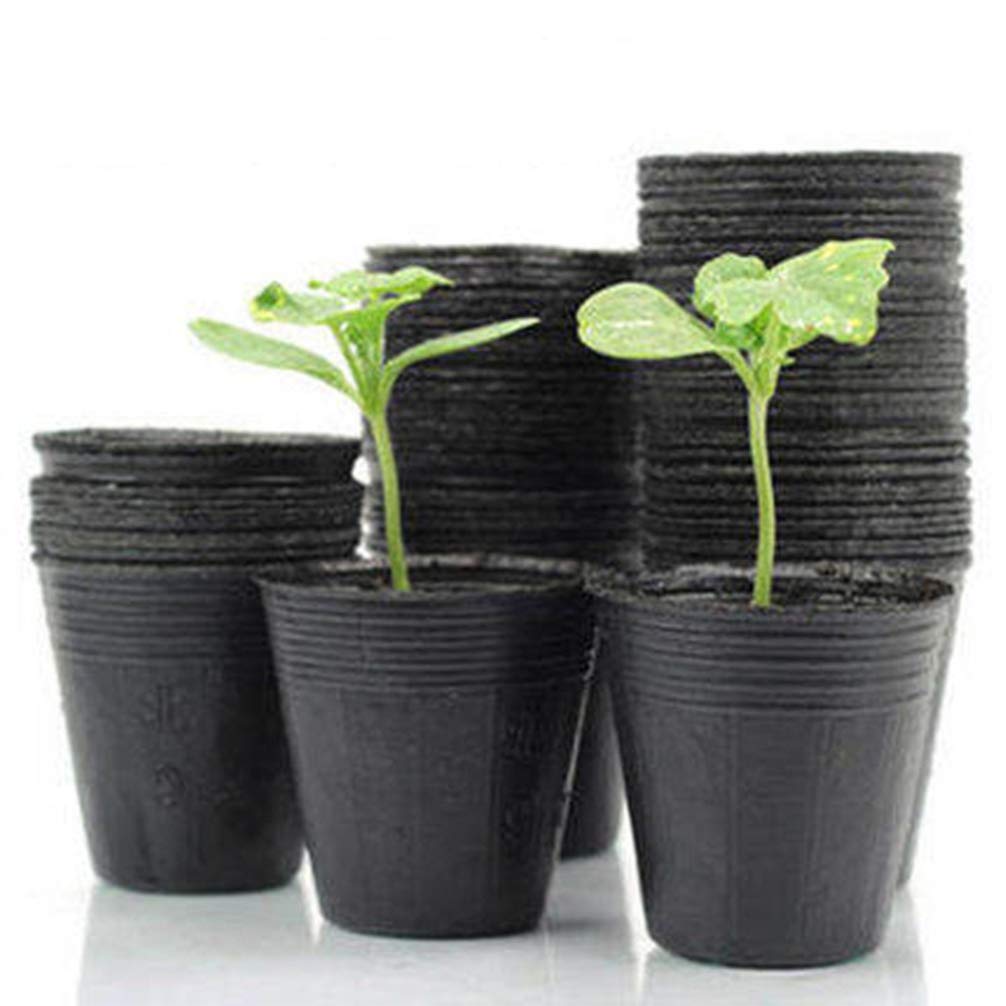 Hemoton 300 macetas de plástico para plantas de vivero, macetas de plástico para semillero de inicio, macetas para trasplantar, bandejas de arranque para jardín, herramientas de 9 x 9 cm