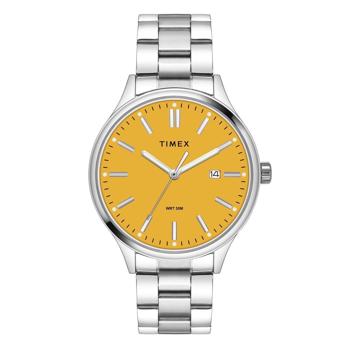 TIMEX Men Yellow Round Dial Analog Stainless Steel Band Watch - TWEG18428 (B0D95VMGSF) Amazon Price History, Amazon Price Tracker