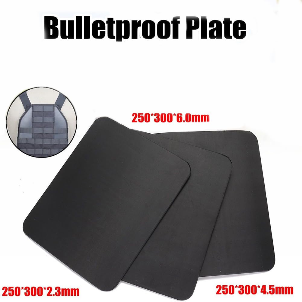 Placa Armadura Protección de Choque NIJ Nivel IIIA 2,3mm Stand Alone 2 Piezas Negro