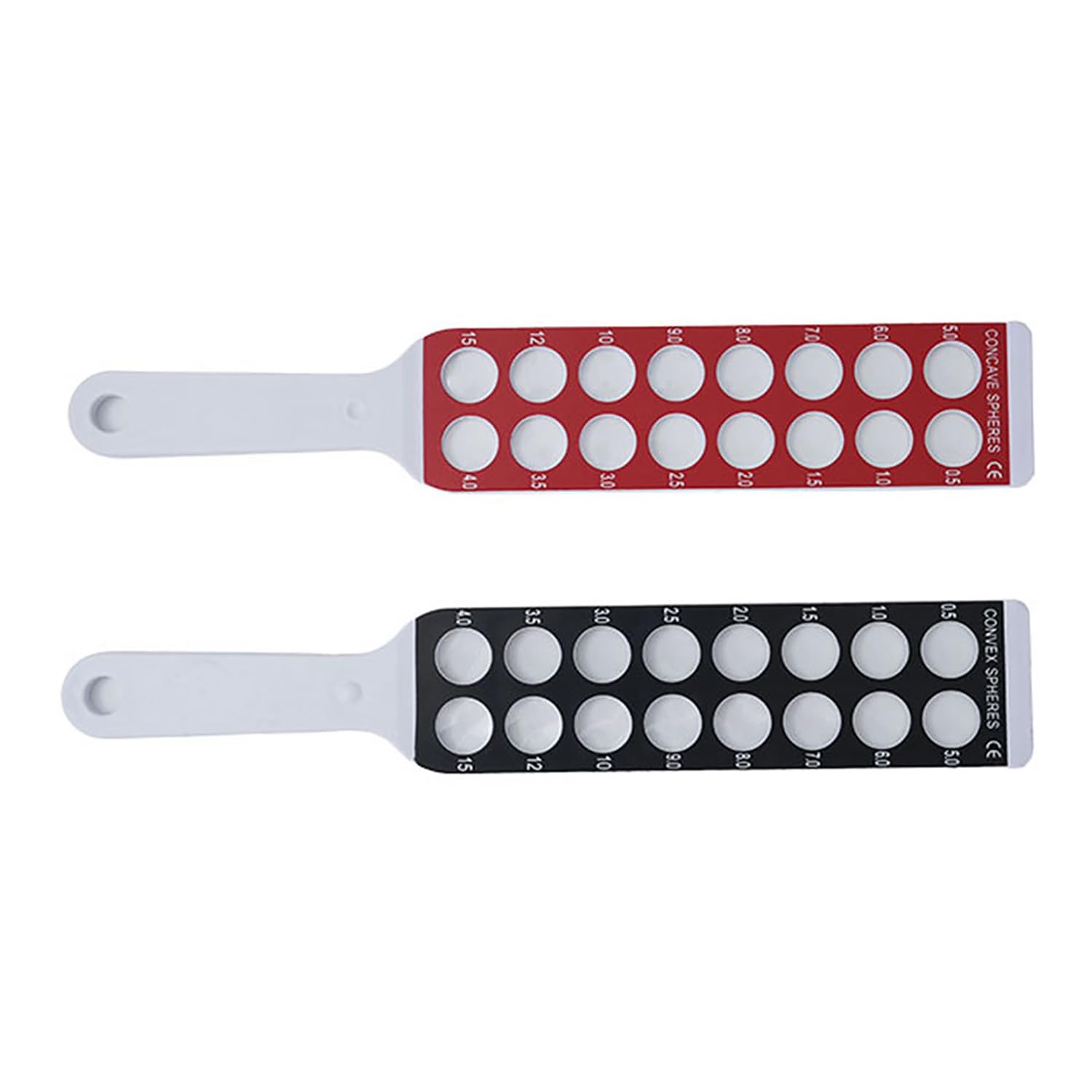 Set Di Lenti Per Retinoscopia Ottica, Barre Per Retinoscopia Con Contenitore In Alluminio, 32 Lenti In Due Barre, 16 Lenti Ciascuna, Rosso Per Miopia Nero Per Ipermetropia, Per L'esame Rapido
