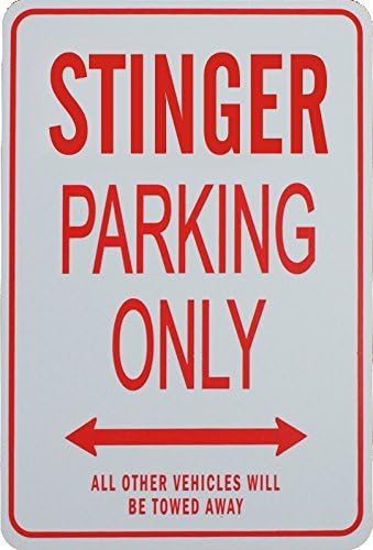 STINGER PARKING ONLY - Miniature Fun Parking Signs