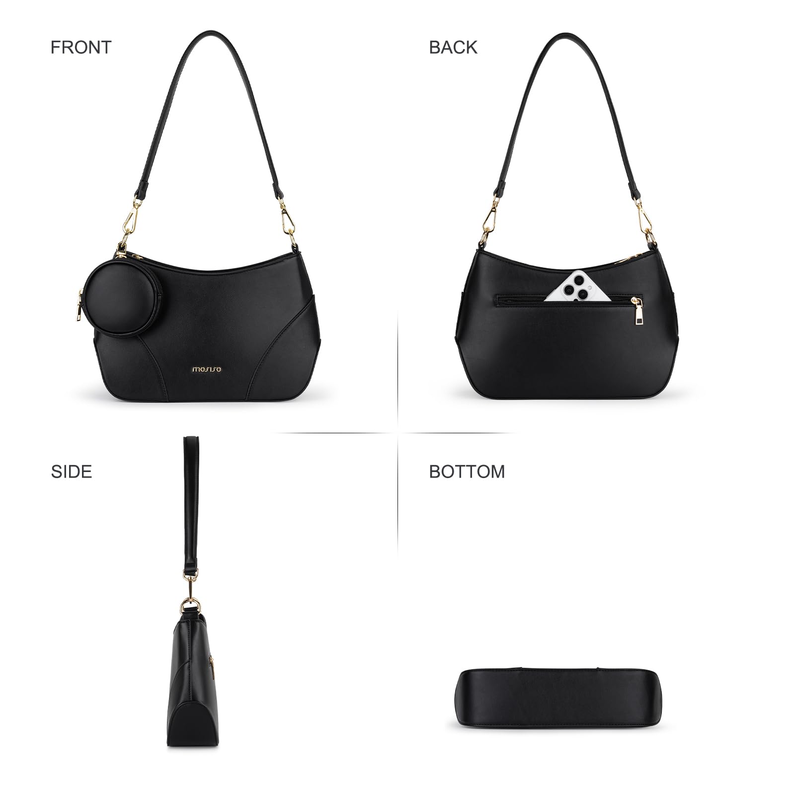 MOSISO Bolso de Hombro para Mujer, Elegantes y Modernos Bolsos
