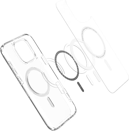 Vista 303 de Spigen Funda para iPhone 15 Pro, ultra híbrida MagFit [antiamarilleo] [compatible con Magsafe] - Fibra de carbono