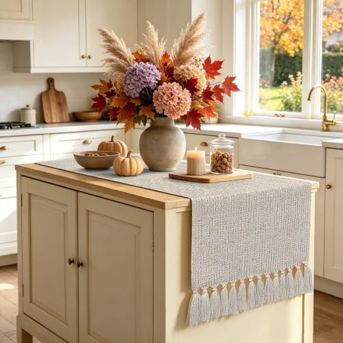 Sofevaim Boho Table Runner 48 Inch, Beige Macrame Dresser Runner - image 1