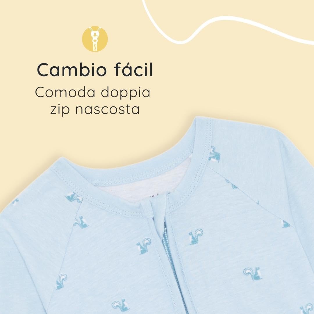 Bramble & Bear Pijama Bebé Niño y Niña (Packs de 2) - Algodón Orgánico. Pijamas Enteros para Bebés Supersuaves — view 3