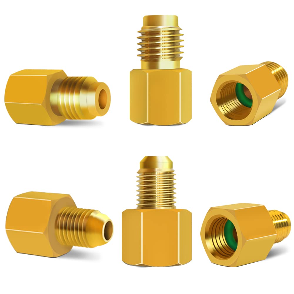 Lot De 2 Adaptateurs R134a - Convertisseur Haute Pression Pour Climatisation Auto