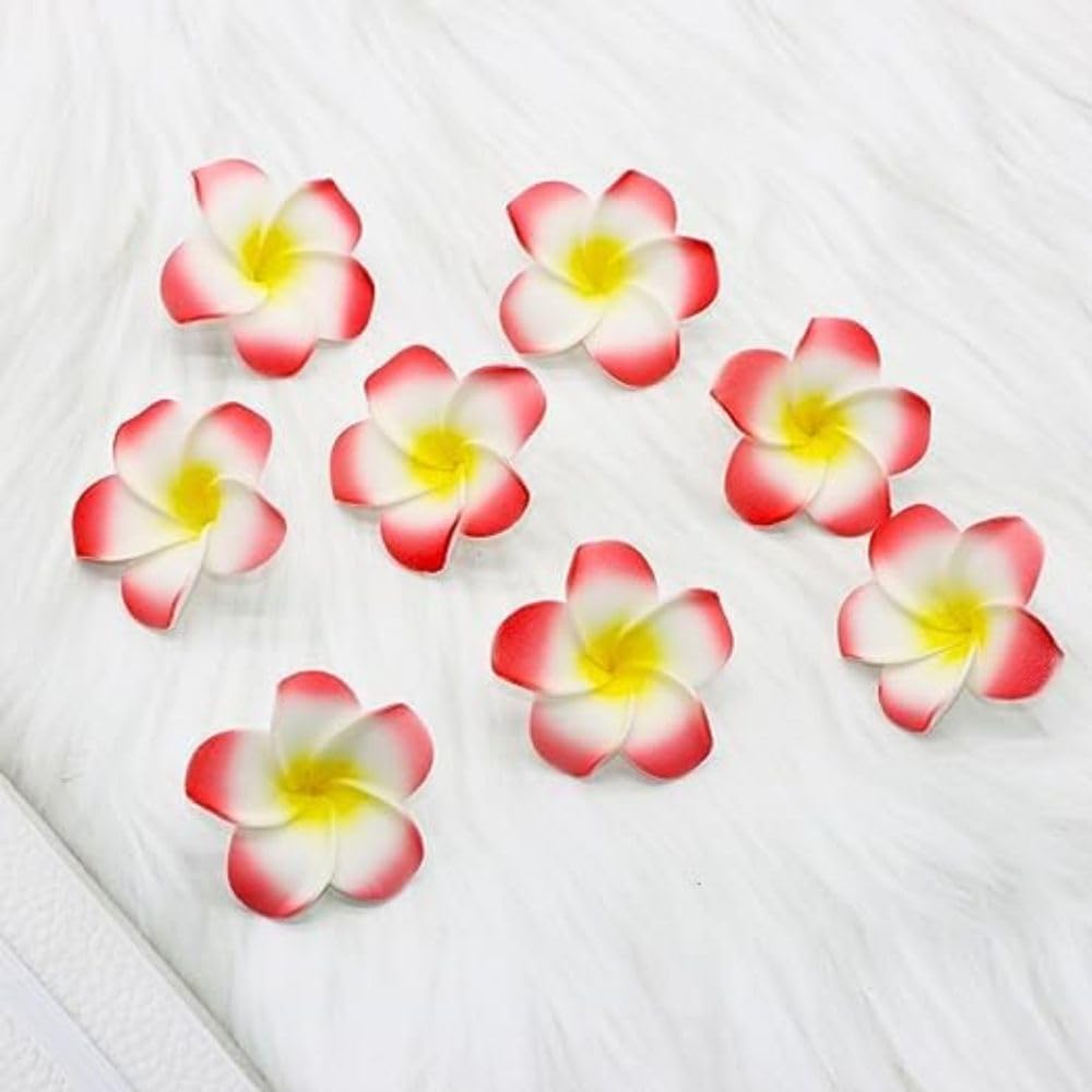 Casa Azul Artificial Foam Frangipani Champa Hawaii Beach Water Floating 7cms Big Flowers, Plumeria Flower for Home Decor, Festival, Pooja, DIY Craft -Red (Pack of 50) (B0CH8N97ZH) Amazon Price History, Amazon Price Tracker