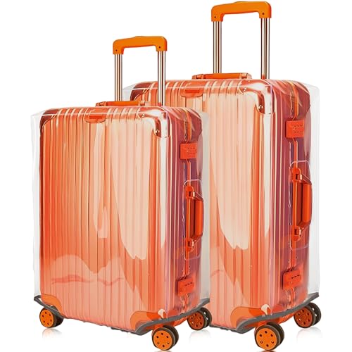 Image of Thicken Luggage Cover Suitcase Cover Protector, Full Clear, 24 /28 inch, Travel
