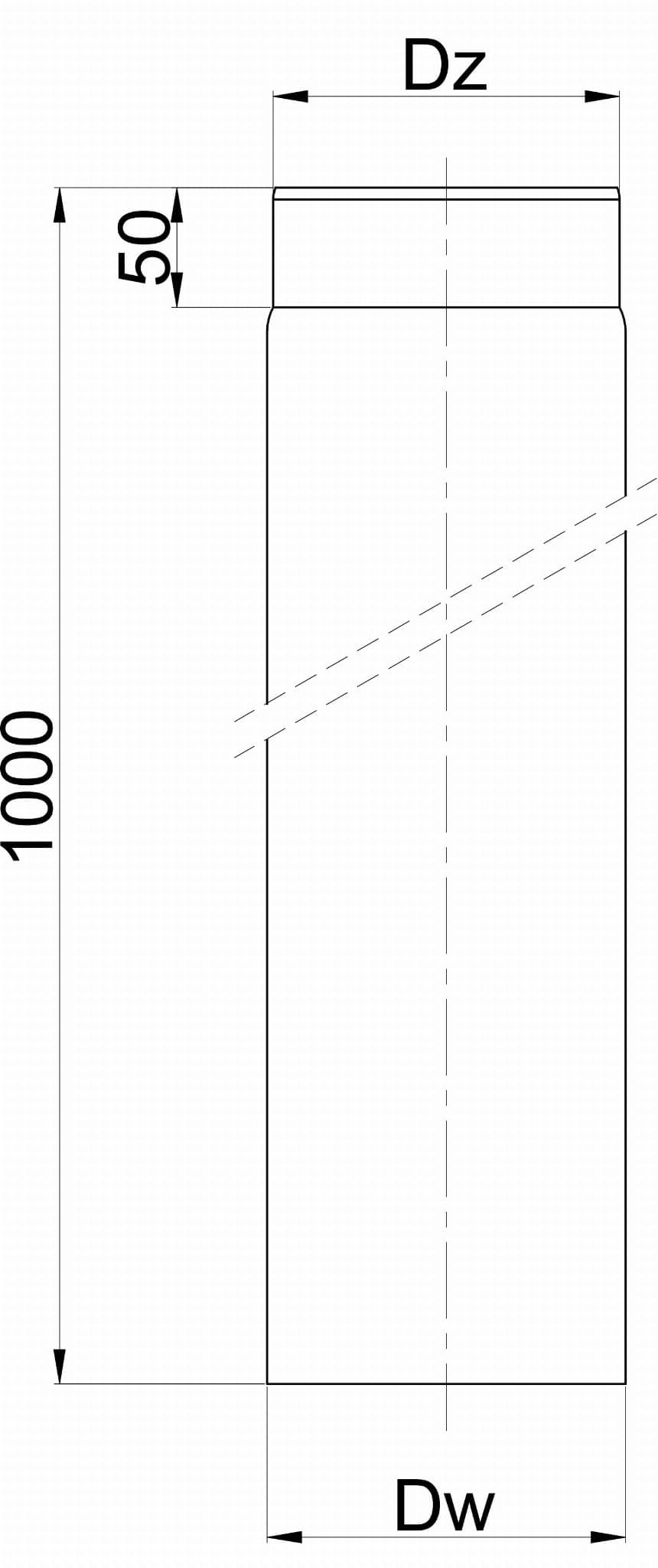 Tubo Fumi per Stufa Ø 200 mm Nero – Lunghezza 1 m 1000 mm – Acciaio Spesso 2 mm – Condotto per Evacuazione Fumi ad Alta Temperatura, Ermetico e Resistente - Per Stufe a Legna, Camini e Inserti