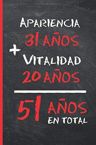 51 AÑOS EN TOTAL: REGALO DE CUMPLEAÑOS ORIGINAL Y DIVERTIDO...