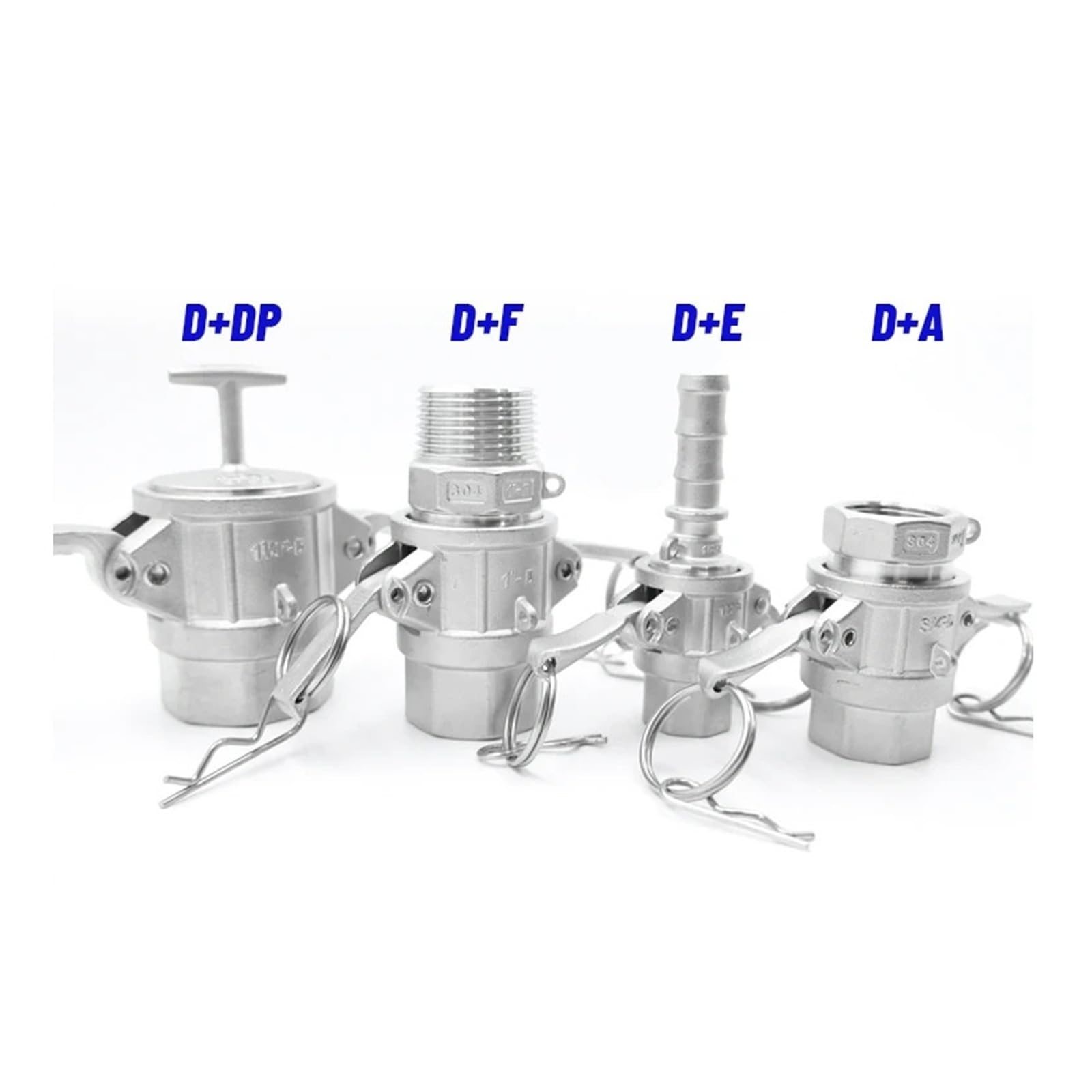 Acoplamiento de rosca macho Camlock tipo D DN80 de 3 pulgadas for tuberías industriales hidráulicas.