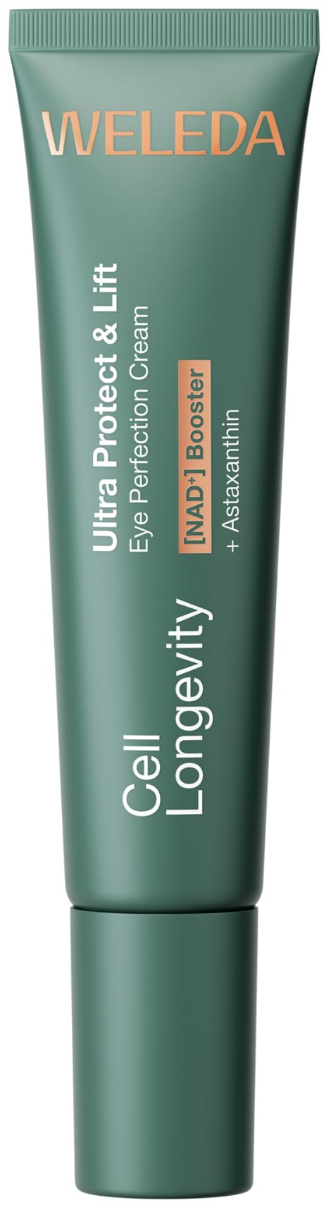 WELEDA Cell Longevity Ultra Protect & Lift Eye Perfection Cream Augenpflege | Augencreme mit [NAD⁺] Booster & Astaxanthin reduziert Falten & strafft die Augenpartie (Naturkosmetik, vegan, 15ml)