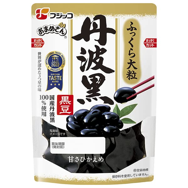 Amazon.co.jp: フジッコ おまめさん 丹波黒黒豆 135g×10袋入