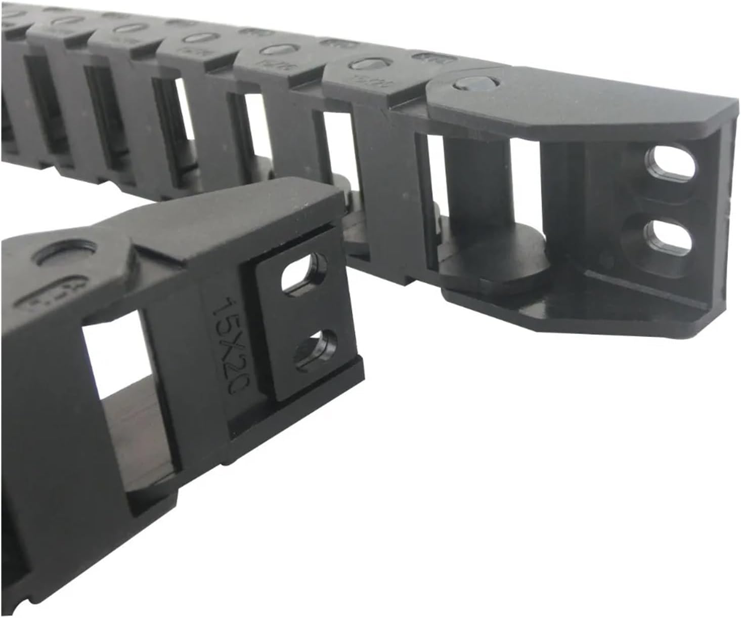 Transmission Chain of Power Transmission Chains 15 x 20mm Internal Size L1050mm Plastic Reinforced Nylon Towline Cable Drag Chain Transmission Chain of Power