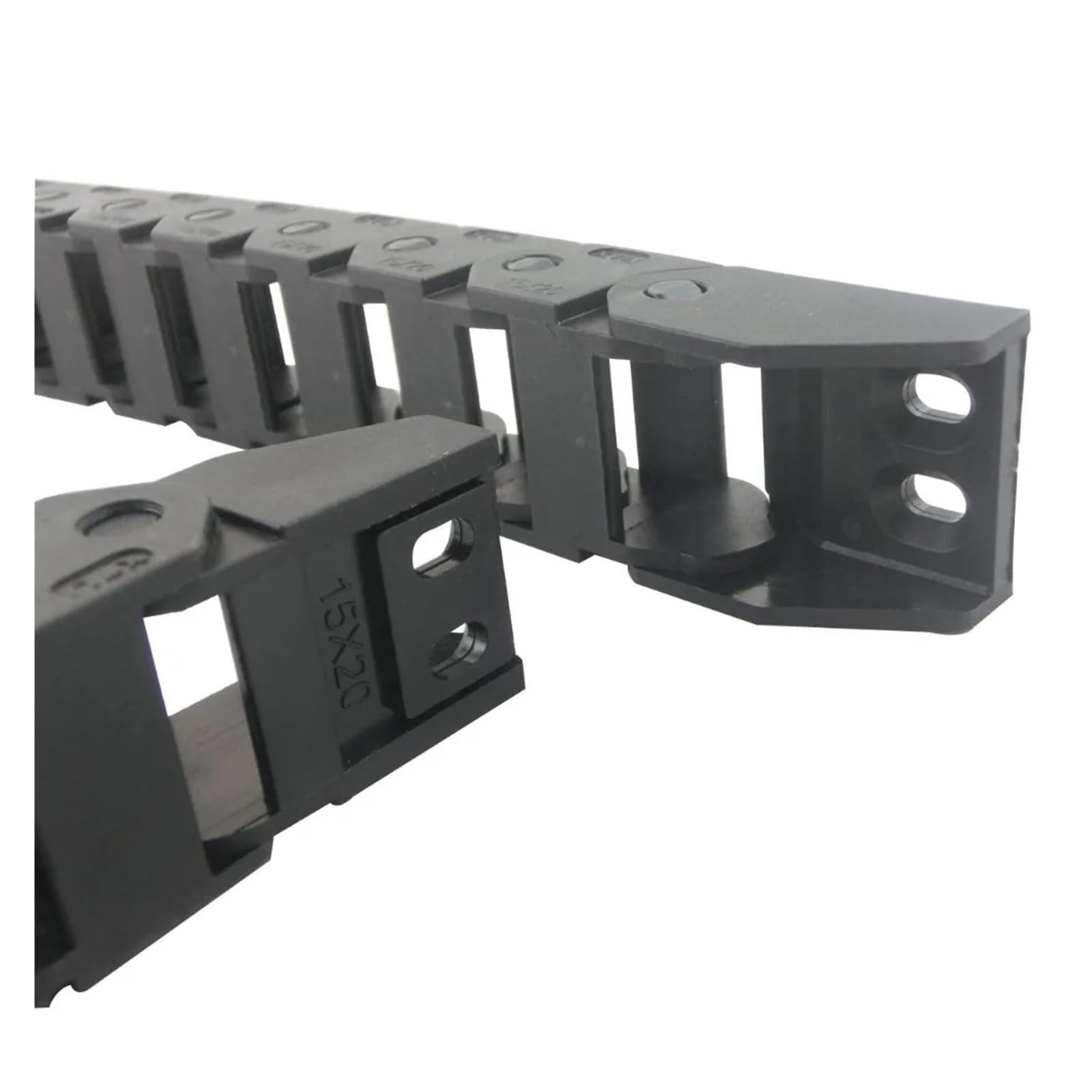 Equipos industriales Cadenas de transmisión Cadena de Arrastre de Cable de Nailon Reforzado con plástico, tamaño Interno L1050mm, 15x20mm Cadenas de transmisión