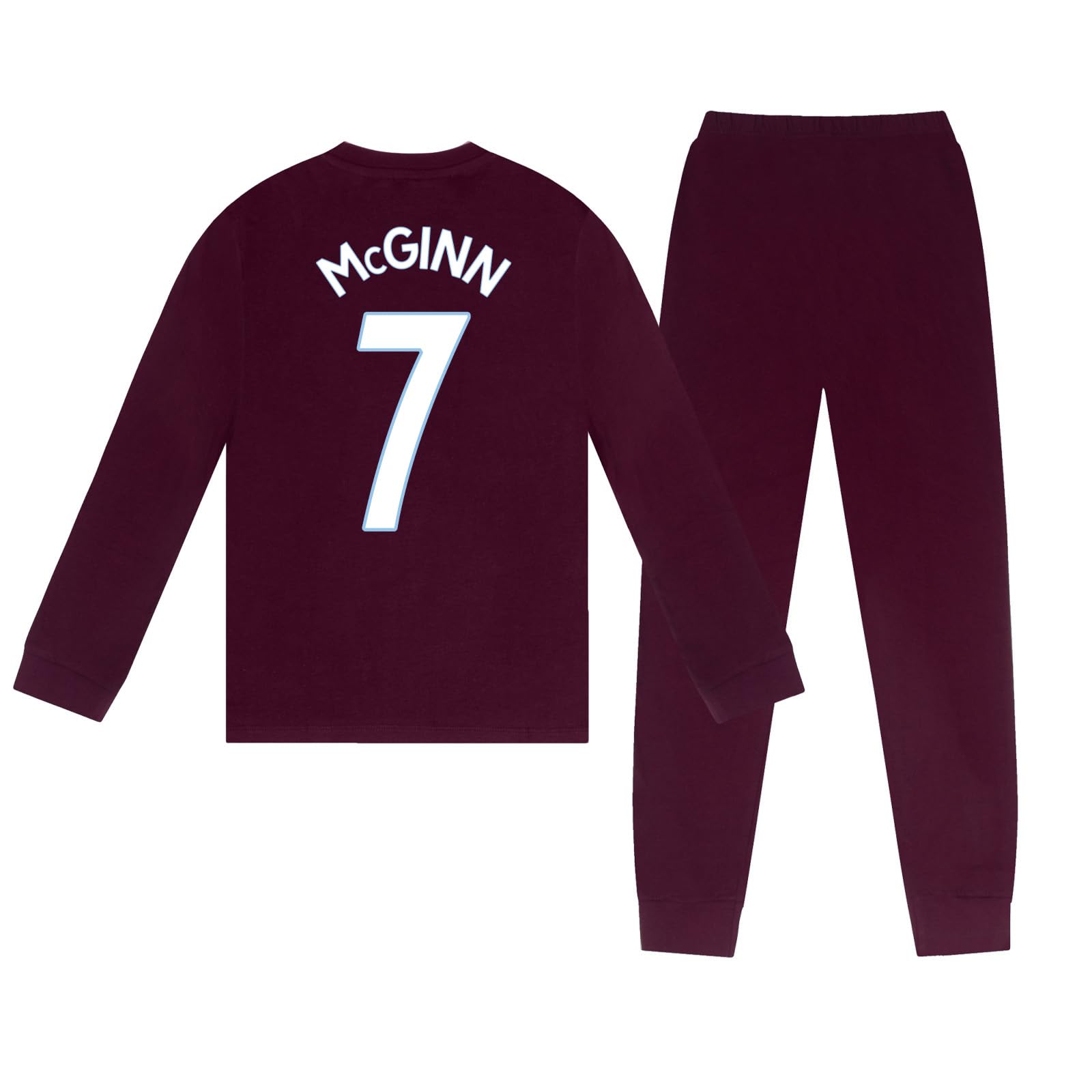 Aston Villa Boys Claret Mcginn Long Pyjama Mcginn 7 Claret 9-10 Years
