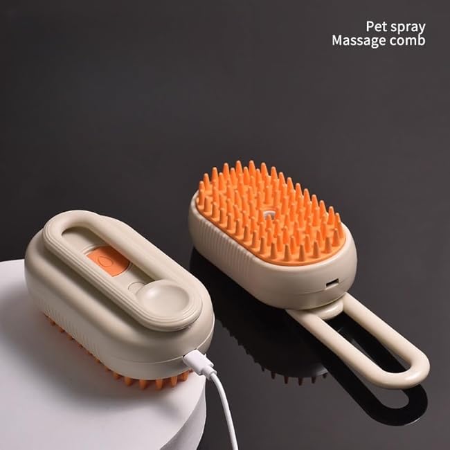 Pet Hair Removal Steam Brush With Enhanced Spray - Long Comb for Shedding - Cloud Care Water Brush for Long & Short Hair - Ideal for Indoor Cats & Dogs-UDqIuUYL