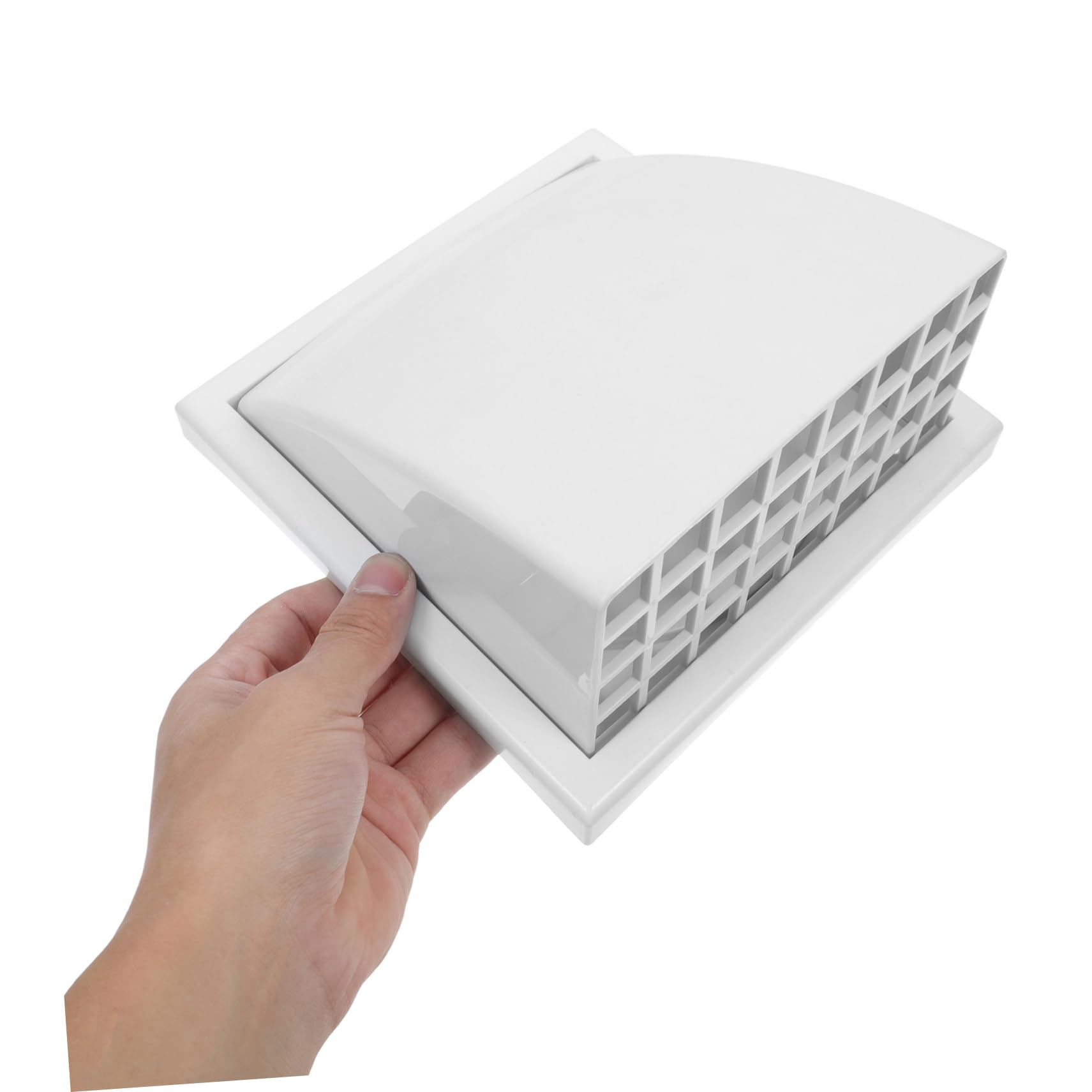 Cubierta de Ventilación Exterior de Pared Cuadrada de Abs para Baños y Cocinas Deflector para Acondicionado, Instalación Sencilla y Decoracion Verano