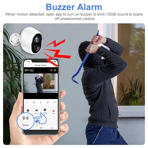 Cámara de seguridad WiFi para exterior a batería con Tuya Smart Life y 128G 4