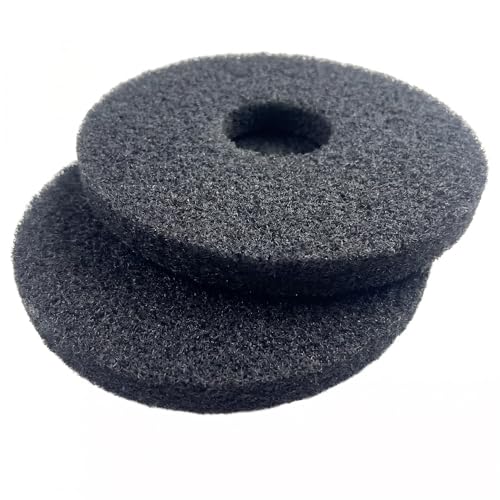 13" Heavy Duty Floor Maintenance Scrub Pads 2 Pack, Black