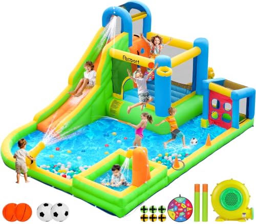 FBSPORT 9-in-1 Water Slide Combo