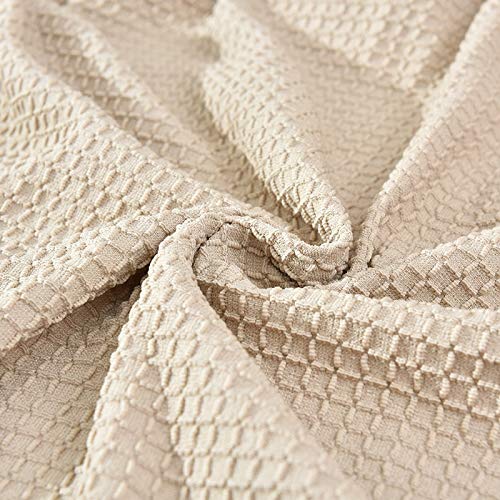 Housse de canapé extensible imperméable 3 places beige