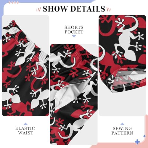 ZZXXB Lizards Boys Long Pants Soft Trousers Elastic Waist Kids Lounge Bottoms with Pockets S-XL4