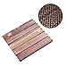 HOMSFOU Interlocking Deck Tiles Easy Wood Patio Paver for Outdoor Flooring Unique Walnut Grain Design for Patios Gazebos and Pool Sides Quick Installation Without Tools