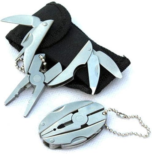 Bolsillo Multi Herramientas Alicates al aire libre Mini Portátil Plegable Multi funcional Alicates Abrazadera Llavero Senderismo Camping Herramienta