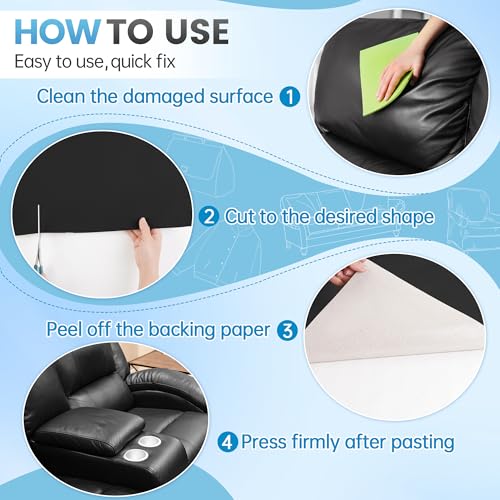 Sgooyir Leather Repair Patch Tape Kit, 4" x 63" Self Adhesive Leather Repair Patch for Furniture, Vinyl Leather Repair Kit for Car Seat, Chairs, Couch, Sofa, Boat Light Beige by Sgooyir - Image 5