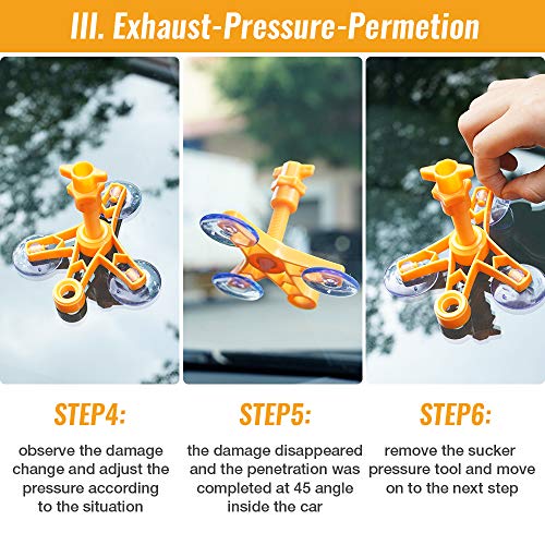 Upgraded Windshield Repair Kit – Premium Repair Resin Vehicle Windshield Crack Repair Tools for Fix Auto Glass Windshield Crack Chip Scratch Nicks Half-Moon Bulls-Eye Star-Shaped
