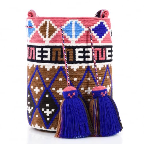 Image of WYOU Designer Wayuu Hand-Crochet Woven Summer Beach Bag for Everyday, Travel-Large Beachy Purse, Colorful Purses for Women