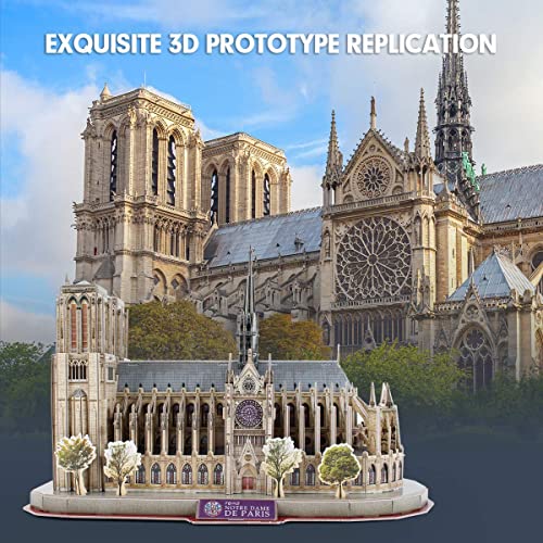Cubicfun DS0986HCH National Geographic Puzzle 3D Notre Dame De Paris Gothic Building Model Kit thumb #1